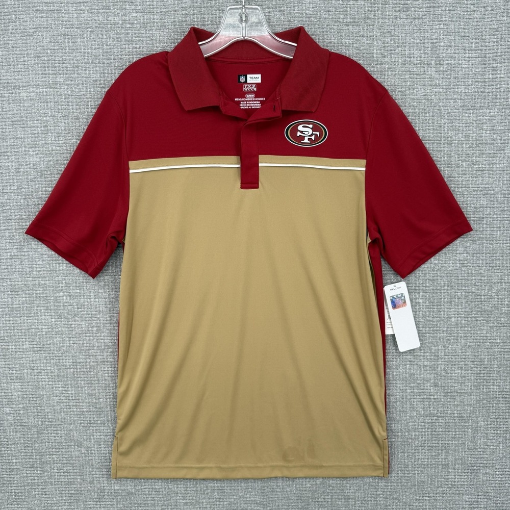Team Apparel Polo Shirt‎ Mens M Red TX3 COOL 49ers Moisture Wicking Quick Dry